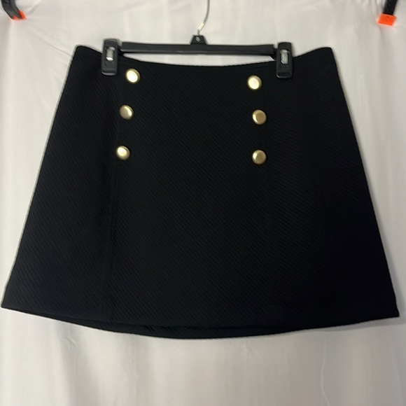 NWT Kensie retro style mini-skirt; quilted knit pattern with sailor buttons L - Picture 4 of 8